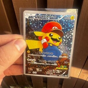 Mario Poncho Pikachu Full Art Holo 294/XY-P Promo Pokémon Card